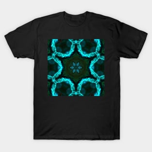 Psychedelic Kaleidoscope Teal T-Shirt